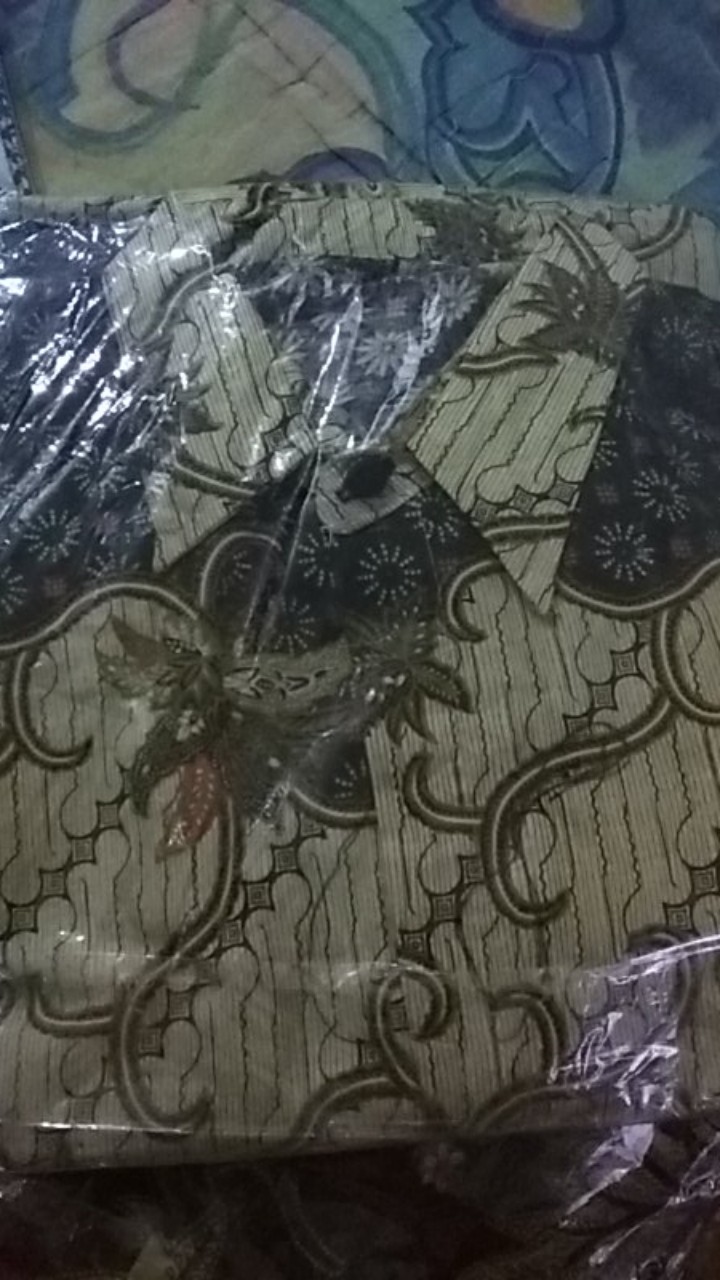 Asifa Batik Hrb026 Kenongo Kemeja Tosca Pendek Pekalongan Padi M L Xl Sogan Tulis Halus Kemeja Batik