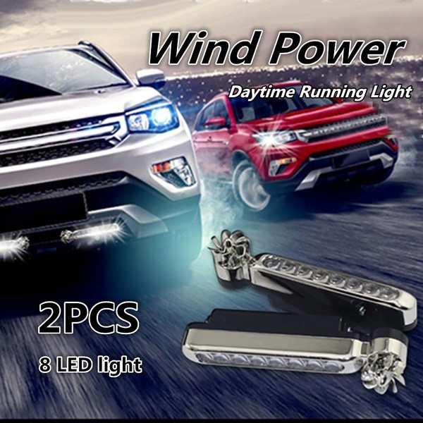 Lampu Hias Velg Ban Mobil Tenaga Angin 8 LED 2 Pair Car Light Aksessoris Otomotif Tahan Air