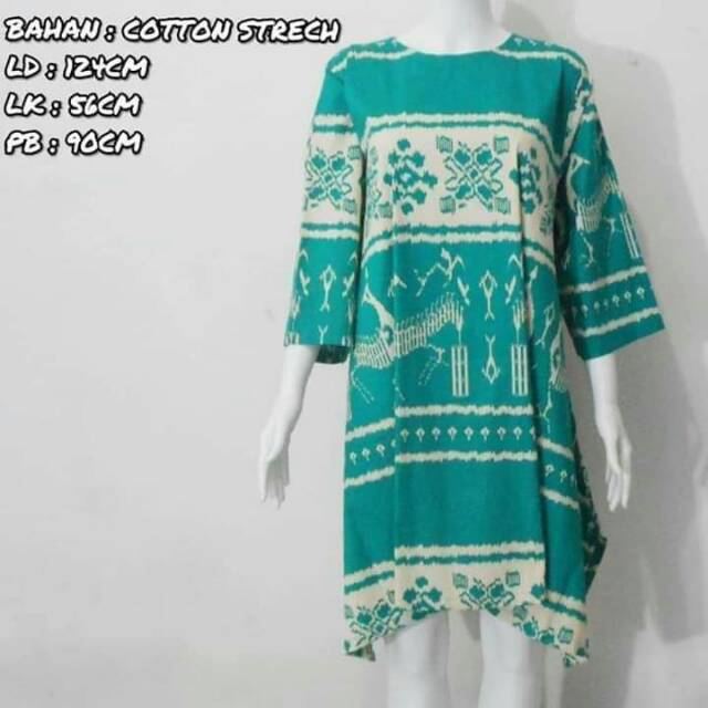 Dress Batik Tenun Wanita Bigsize 9086