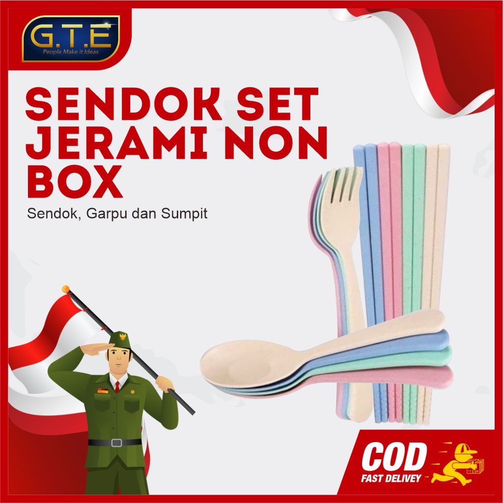 SENDOK SET JERAMI / SENDOK / ALAT MAKAN / SET ALAT MAKAN / PERALATAN MAKAN SET / PERALATAN MAKAN/ Sumpit Set Jerami