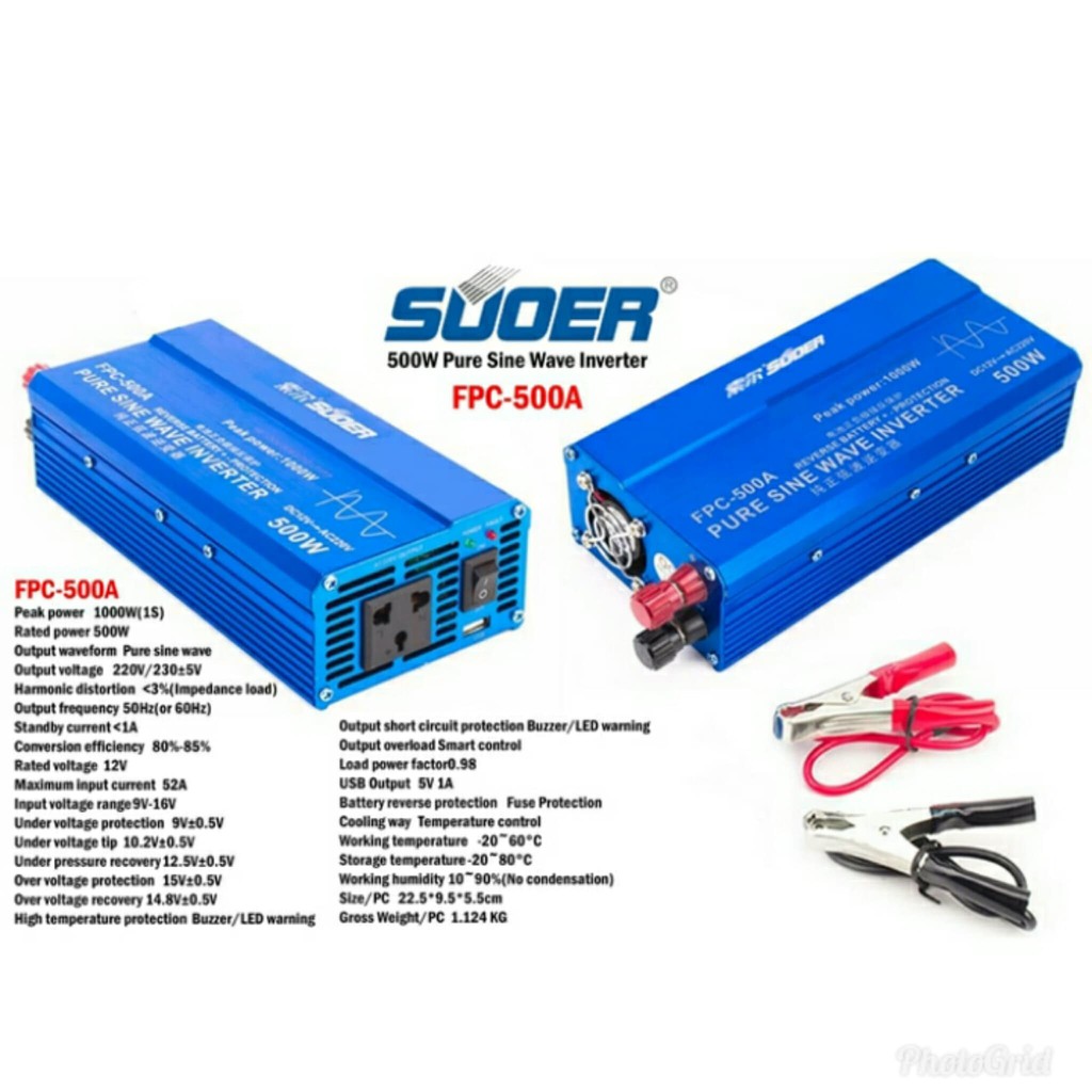 FPC500 Inverter PSW Pure Sine Wave Murni 500 watt FPC 500