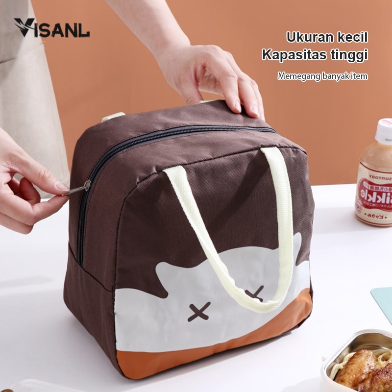 Tas Bekal Lunch Cooler Bag Box Salur Makanan Aluminium Kotak Makan Ransel Anak Karakter