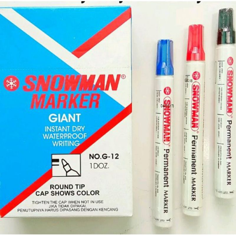 Spidol Snowman Whiteboard marker ABG-12 Non Permanen