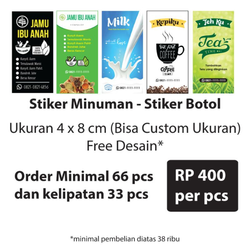 

stiker label minuman / stiker label botol