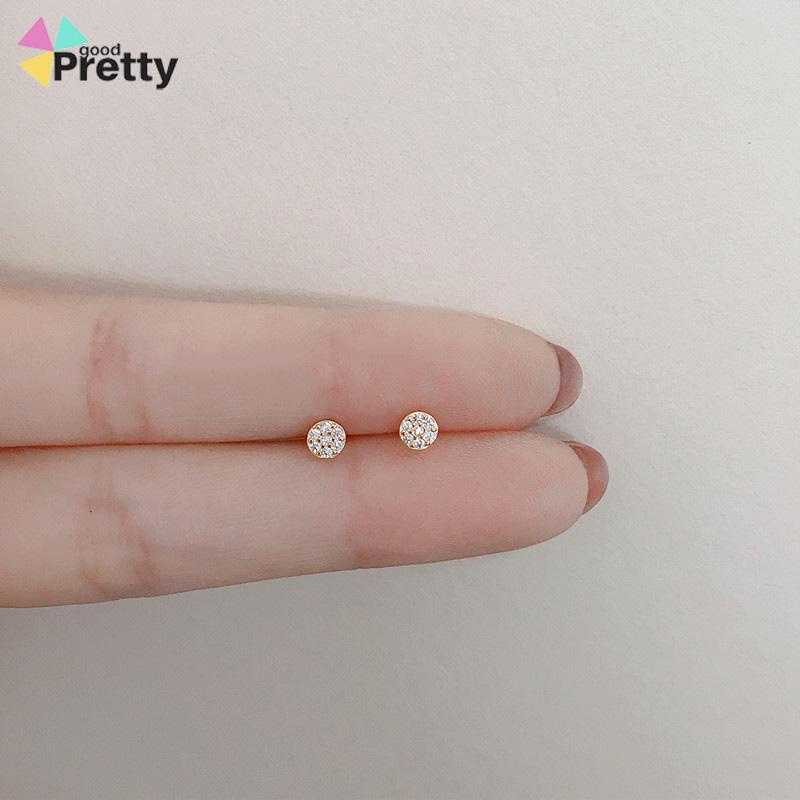 Anting Pejantan Kristal Berlian Titanium Steel S925 Untuk Wanita - PD