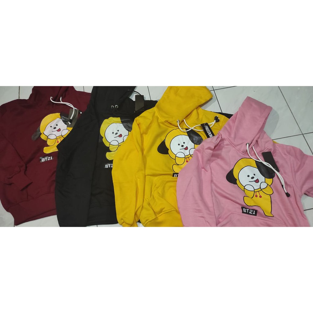 Sweater Hoodie BT21 BTS Anak Dan Dewasa /BISA COD/Varian Warna LENGKAP