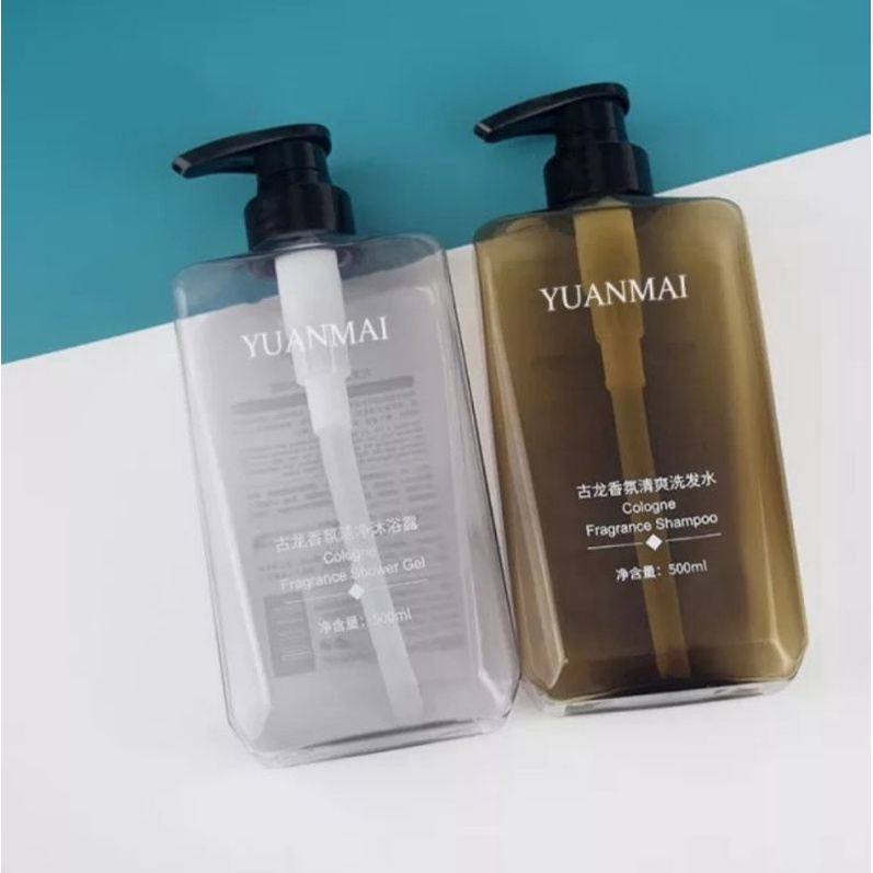 Botol Pump Kotak Pet 500ml/ Botol Pump Square 500ml/Botol Isi Ulang Pump 500ml