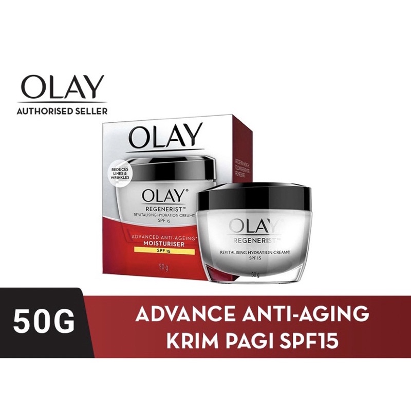 [New] Olay Regenerist Revitalising Hydration Cream Advanced Anti - Aging Moisturiser SPF 50g | Npure