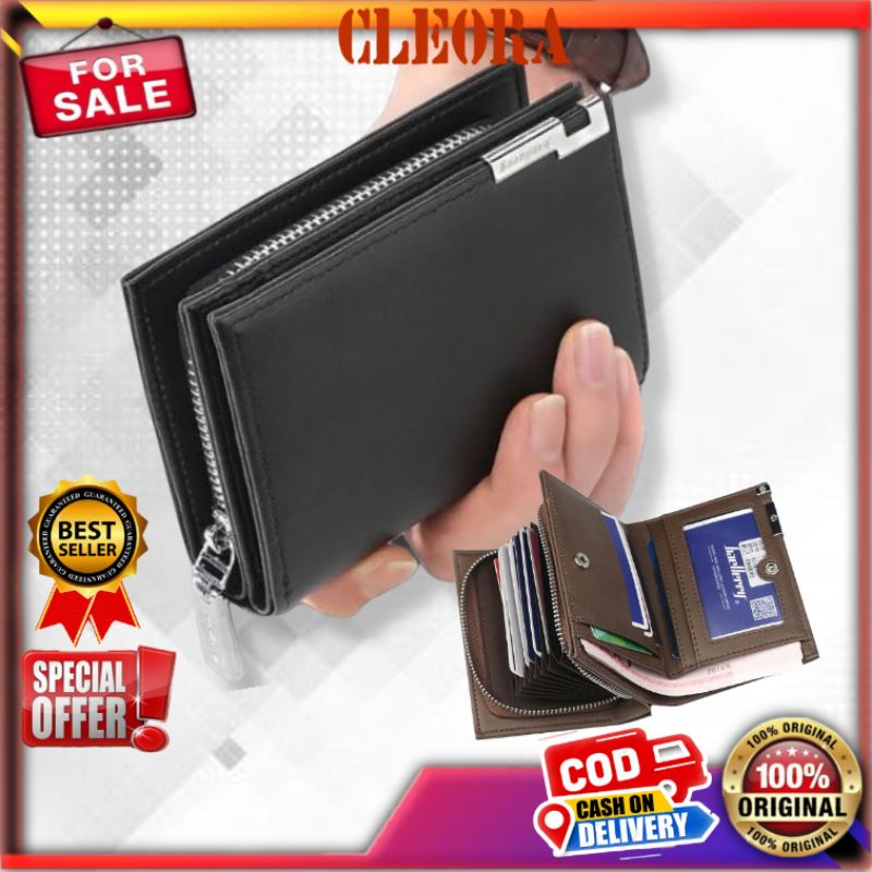 Dompet Pria Bahan BAELLERRY Original Bahan Kulit PU Leather Premium Anak Muda laki perempuan Cowok C