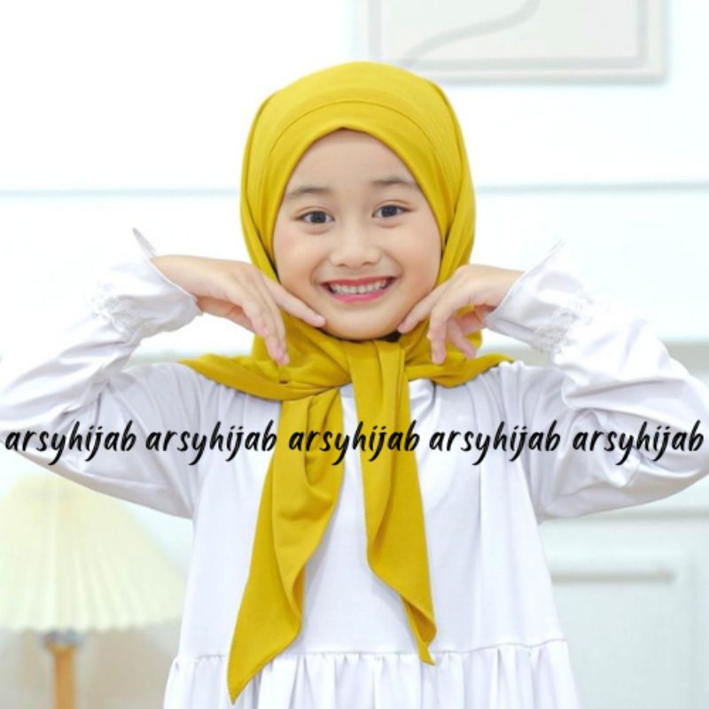 jilbab instan anak malay / hijab melayu instan 2in1 jersey