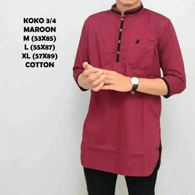 BAJU KOKO KANCING DEPAN QURTA PAKISTAN