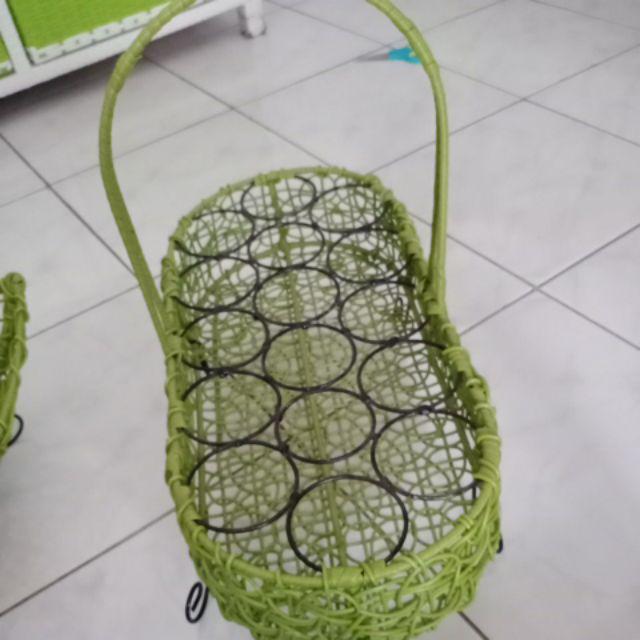 Keranjang Aqua Love - Keranjang Aqua Rotan Sintetis 14 Cup - Keranjang Air Mineral Rotan Cup 14