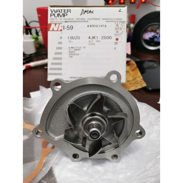 water pump pompa air isuzu dmax 3.0 4jj1 4jk1 8-97132-147-3 i59 npw japan