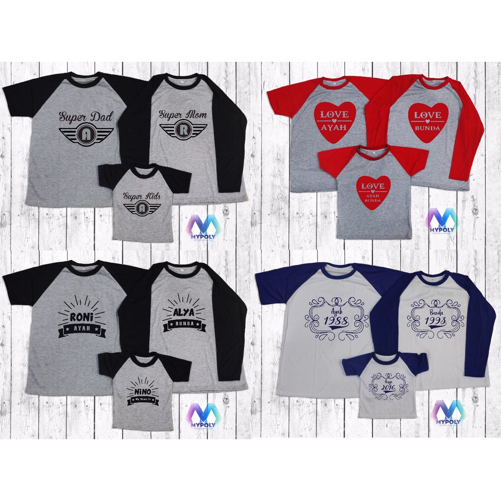 Baju kaos Edisi Keluarga desain Family Sesukamu