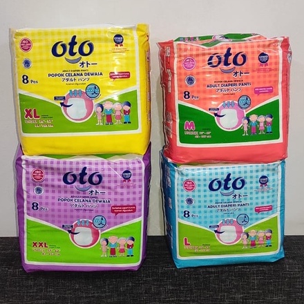 Oto Adult Diapers Popok Dewasa Model Celana / Adult Pants M isi 8