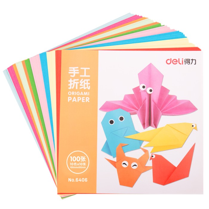 

Senikertas- Deli Paper Craft / Origami Kertas Lipat 100 Lembar Dengan 2 Warna 640X - 10 X 10 Cm