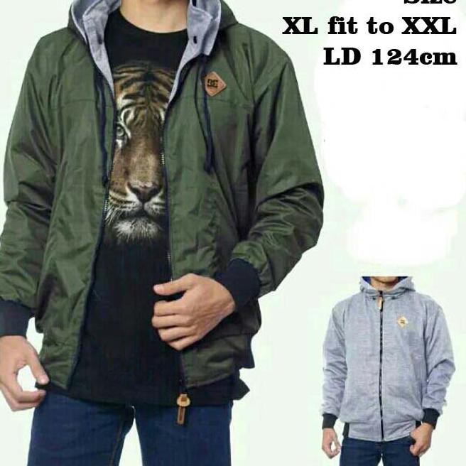 ➧ Jaket Parasut Bolak Balik / Jaket Anti Air / Jaket Pria Bolak Balik ✥