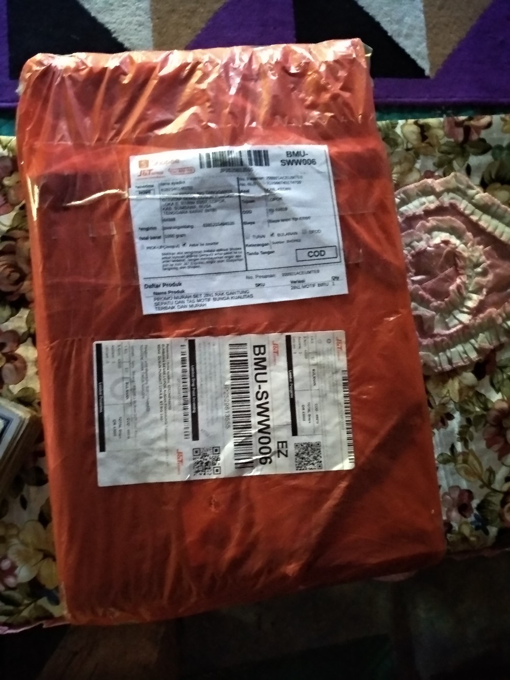 Promo Murah Set 2in1 Rak Gantung Sepatu Dan Tas Motif Bunga Kualitas Terbaik Dan Murah