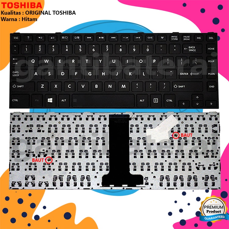 Keyboard Toshiba C40 C40B C40-B C45 C45B C45-B C40D C40-D C40D-B