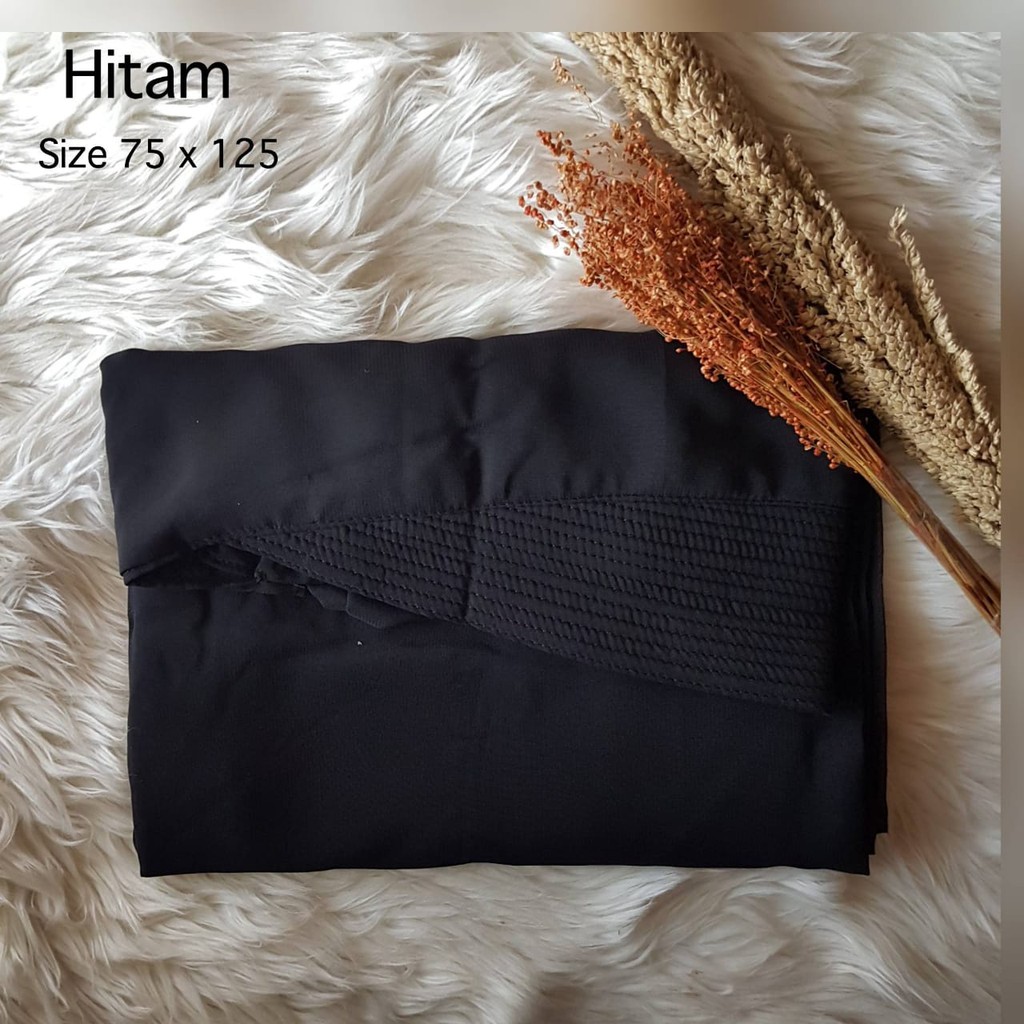 Hijab Jilbab Khimar Raudah Kancing-HITAM