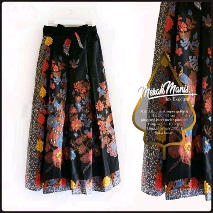 Rok Batik Original Grade A Garansi Produk Rejek Uang Kembali Abadi Batik Bahan Unggul Jaya-Merak Manis