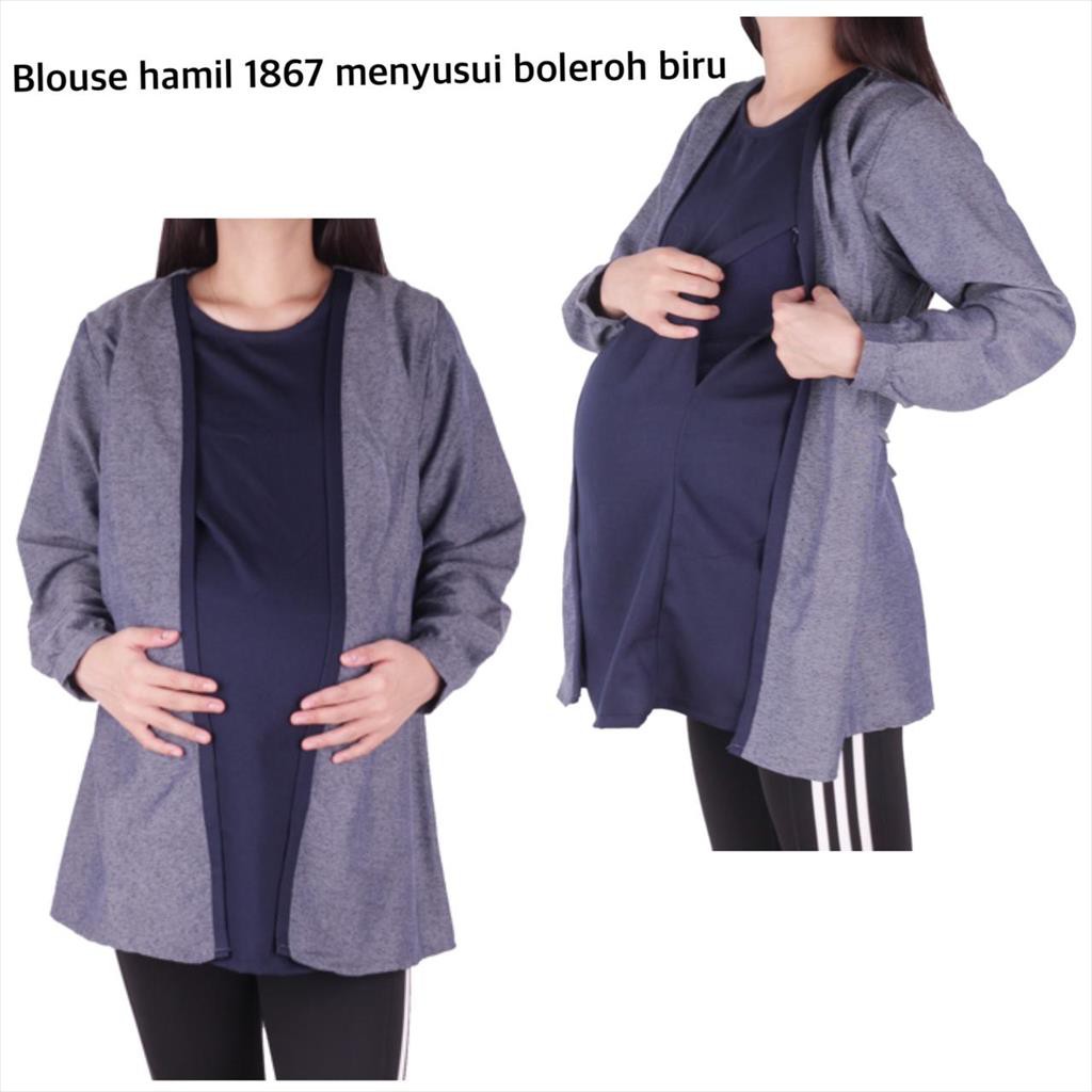 Blouse Hamil 1867 Menyusui Boleroh