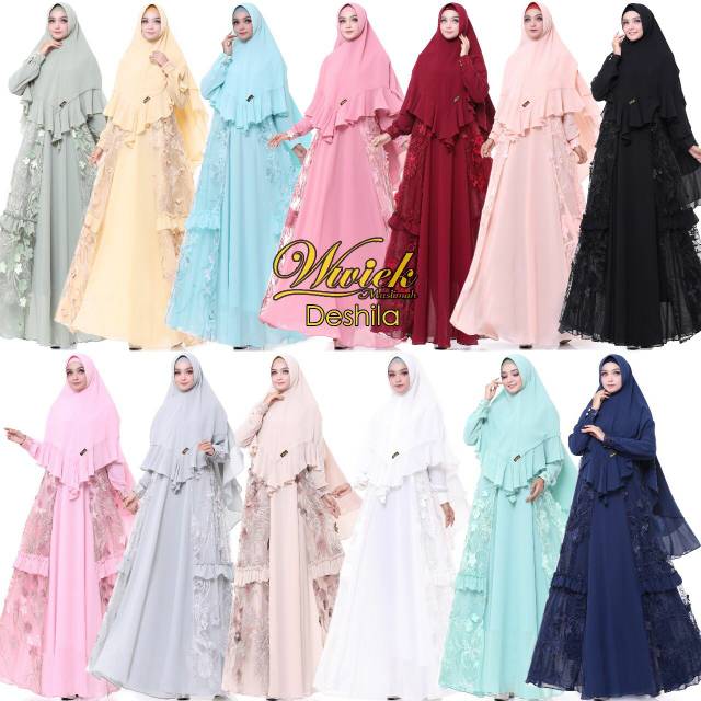 Gamis syari brukat deshila by wwiek