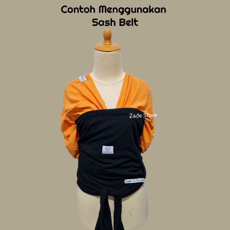 Gendongan bayi Kaos Geos 3in1 + Sash Belt Kantong Zade Collection Gendong Samping dan Depan ( M Shape ) Kangguru hipseat geos cotton gendongan anak wrap wrab