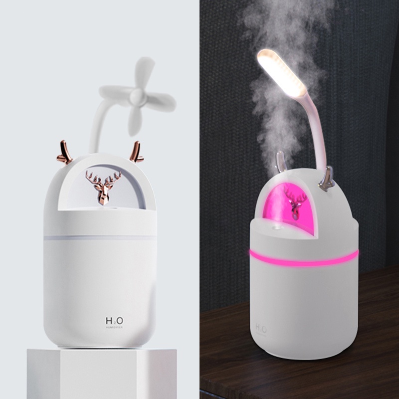 ColorCoral 3 in 1 Mini Humidifier with 2 Spray Modes Night Light Aromatherapy Diffuser Humidifier Home Office