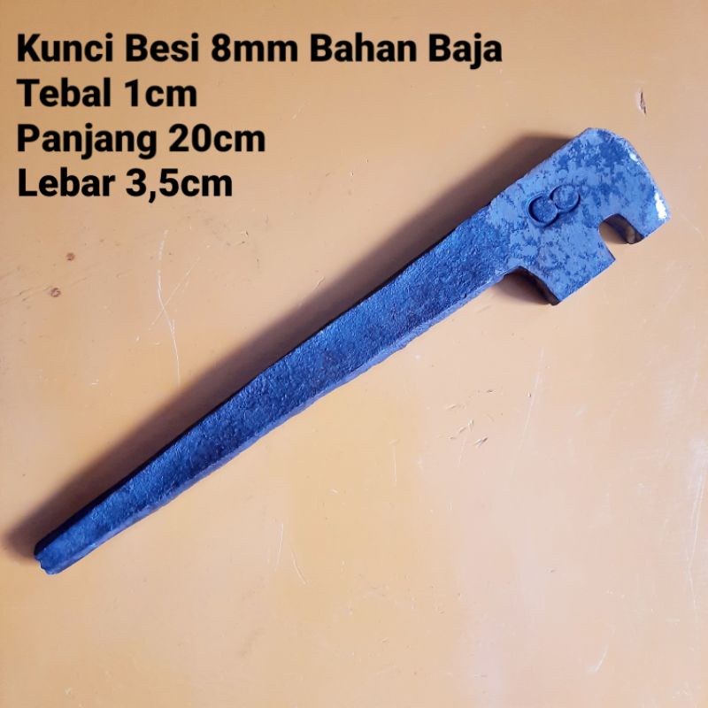 Kunci Besi 8 mm Alat Penekuk / Pembengkok Besi Beton / Besi Behel