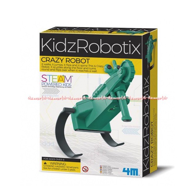 Kidzrobotix Crazy Robot 4M Mainan Robot Membuat Kreasi Robbot Kidz Robotix CrazyiRobot 4M Mainan Robot Robotix Crazyrobot Kit Kidz