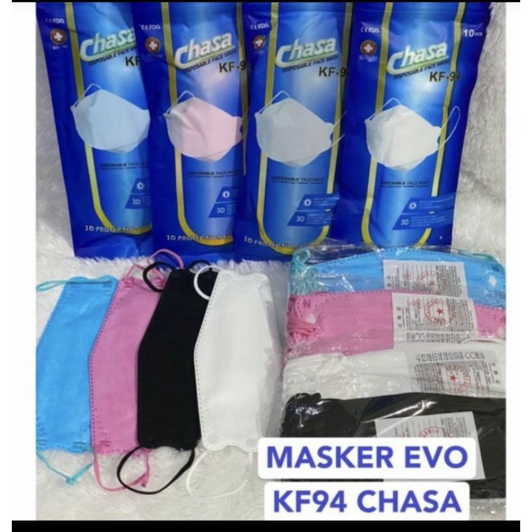 MASKER KF 94 KN 95 warna hitam/ putih/ biru/  tosca/ abu/ pink/ army dan mix warna