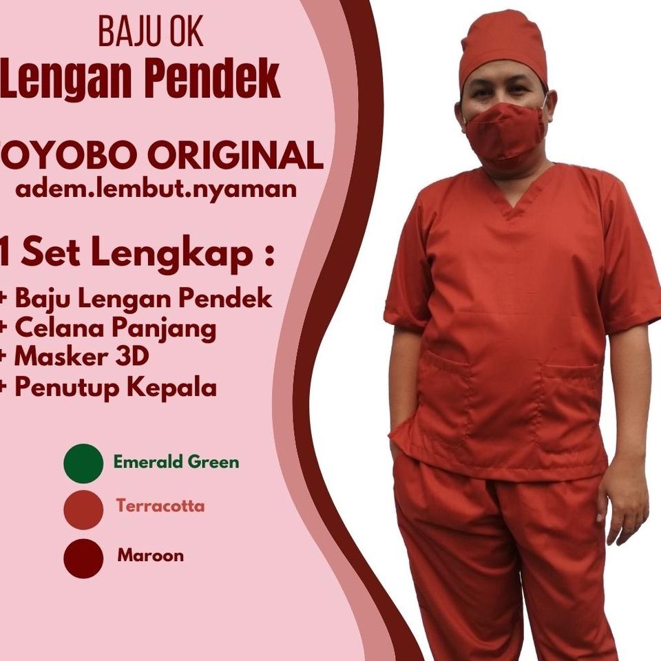 TTN.27Jn22ž - Baju OK OKA LENGAN PENDEK Dokter Petugas medis Perawat Jaga Toyobo Original Premium
