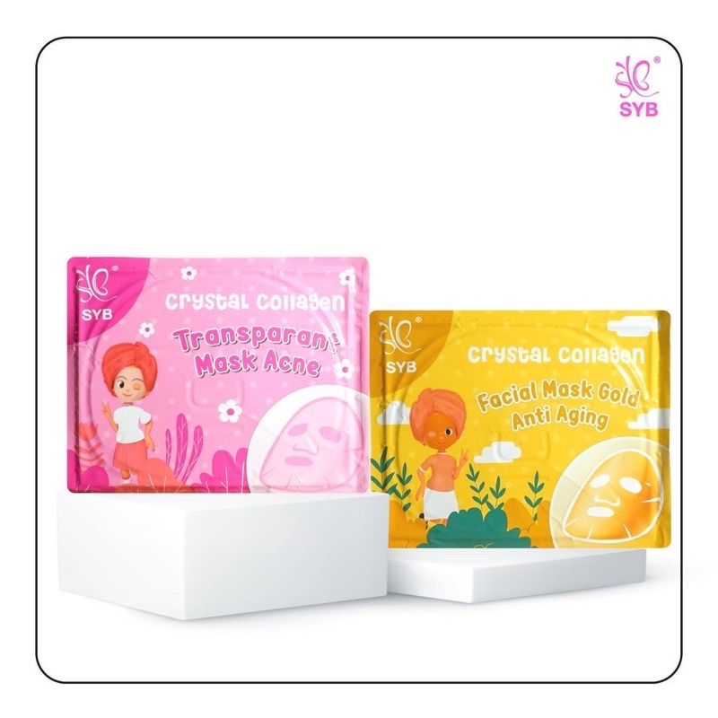 Syb masker Topeng bpom - Syb crystal mask transparant acne and anti aging