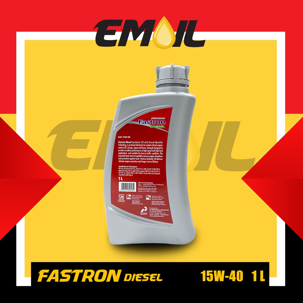 Oli pertamina Fastron diesel 15w - 40 galon 1 liter