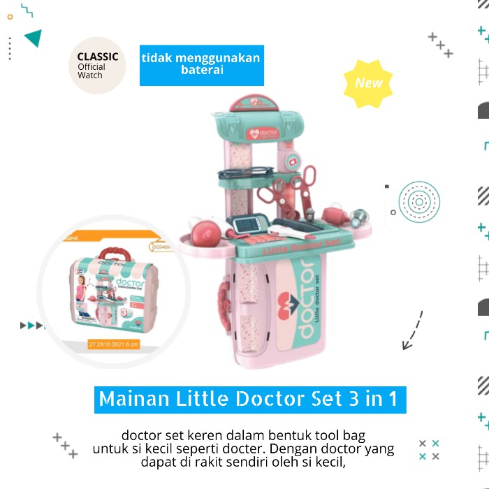 Mainan Anak Laki2 Perempuan Dokter Dokteran Doctor Edukatif Edukasi Murah 1 2 3 4 5 Tahun Set BT46