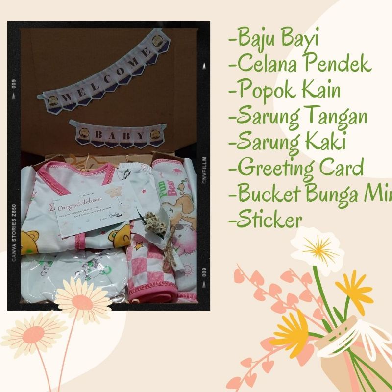 

HAMPERS - GIFT BOX - KADO - HADIAH - BABY NEWBORN - BAYI BARU LAHIR - BAYI CEWEK - BAYI COWOK