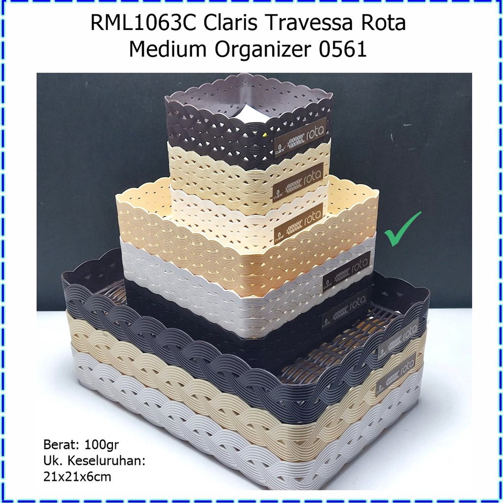 RML1063C Claris Travessa Rota Medium Organizer/Desk Oragnizer/Tempat Penyimpanan 0561