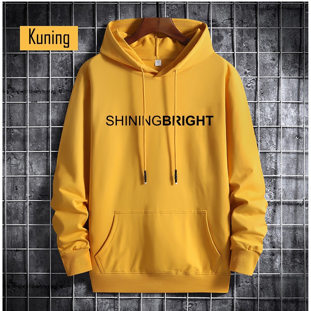 Sweater Hoodie Simple Unisex / Jaket Hoodie SHINING BRIGHT Premium / Hoodie distro pria wanita / jaket hoodie unisex