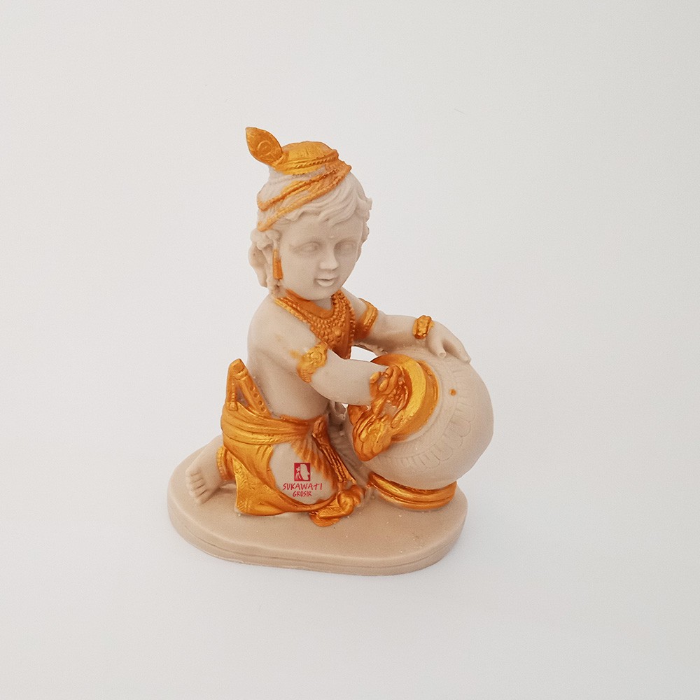 Patung Dewa Krisna - Dewa Kresna - Patung Krisna Kecil Bawa Ladu