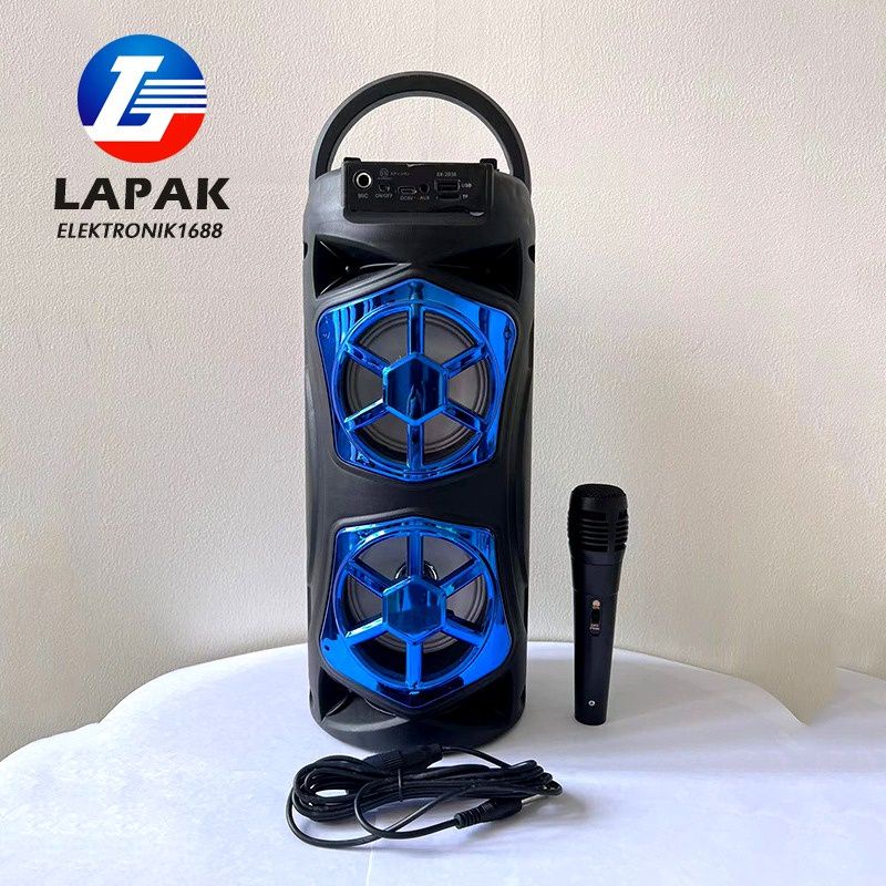 Speaker Bass Bluetooth Radiu USB Kabel Besar Free Mic