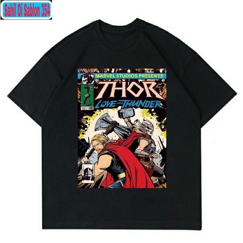 KAOS BAJU THOR LOVE AND THUNDER T-shirt MARVEL COMIC  unisex ANAK/DEWASA tee