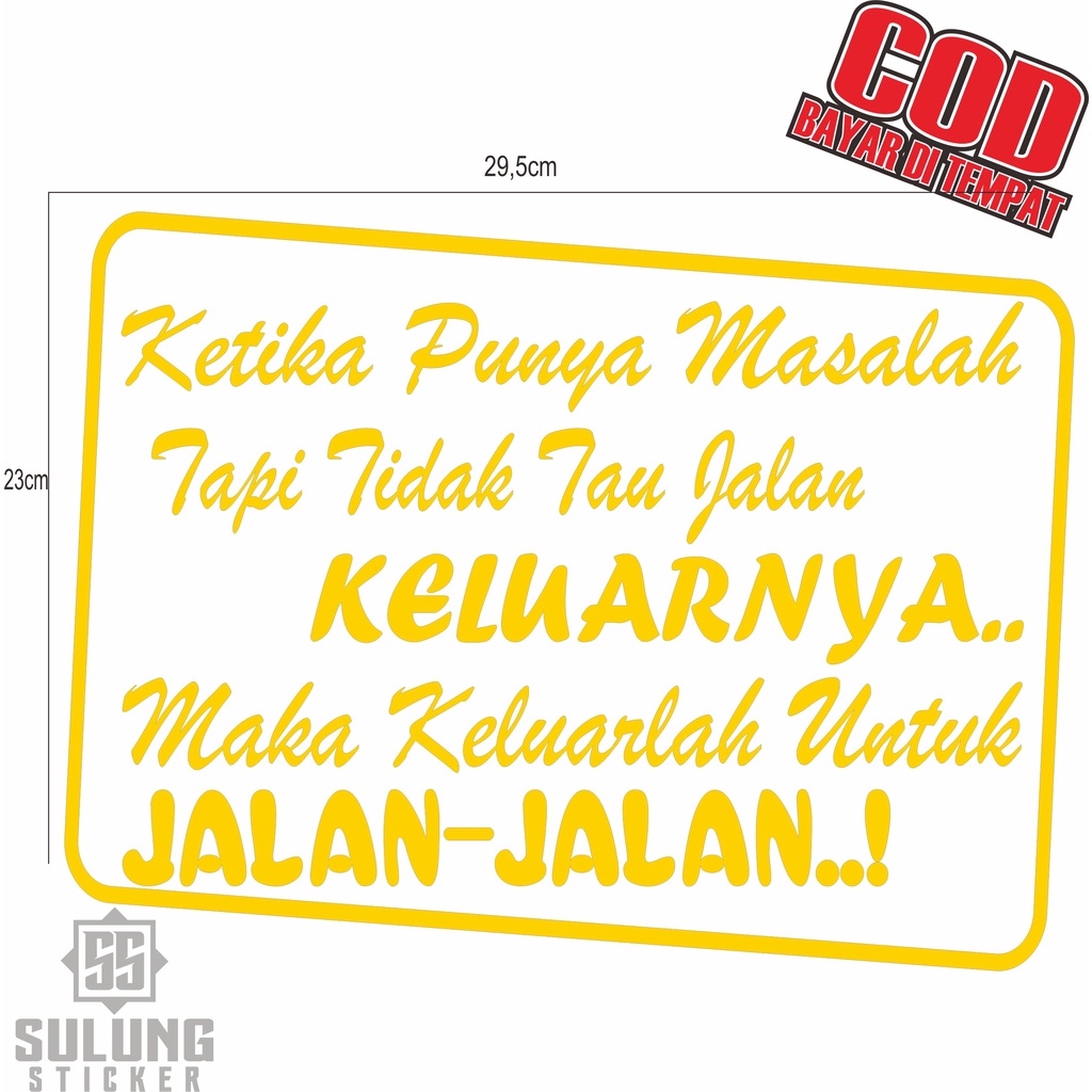 Cutting Stiker Mobil Truk Kata Kata Keren Lucu Sticker All Varian Aksesoris Terbaru