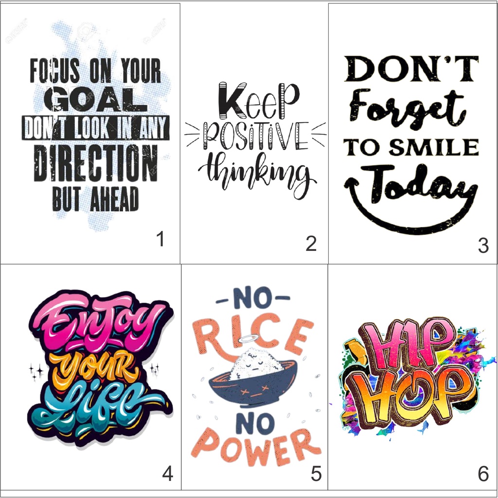 Design sablon DTF custom Tulisan graviti keren warna warni kata kata motivasi  kaos T shirt cetak ga