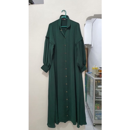 Preloved Snap Abaya Malikah Pine size M