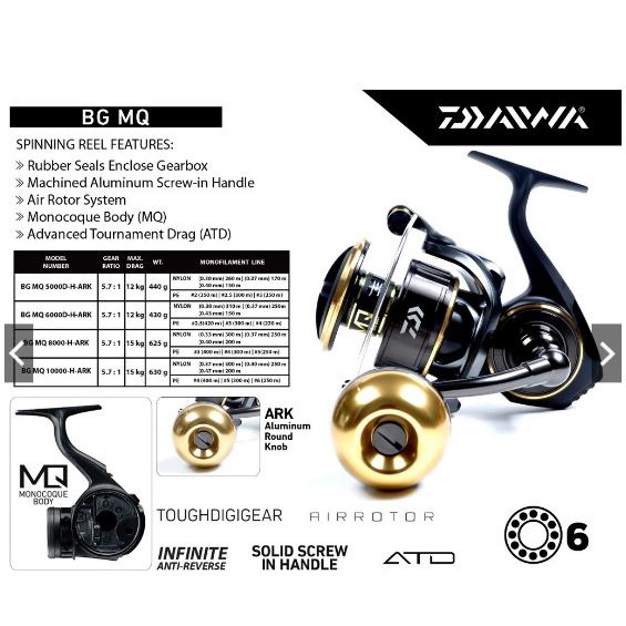 REEL DAIWA BG MQ 10000H ARk