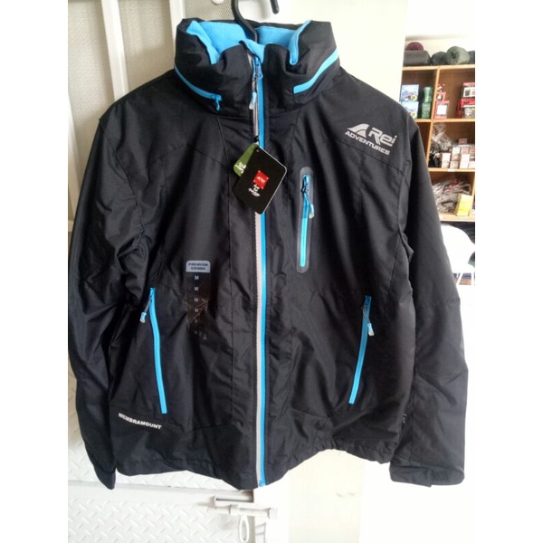 JAKET PARASUT REI MEMBRAMOUNT BLACK | JAKET GUNUNG REI MEMBRAMOUNT
