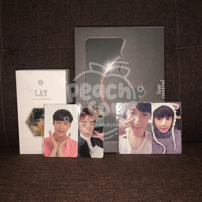 BOOKED Ready Stock - LAY Figure Keyring + Lose Control (Fullset Unsealed) pc photocard poca exo rare