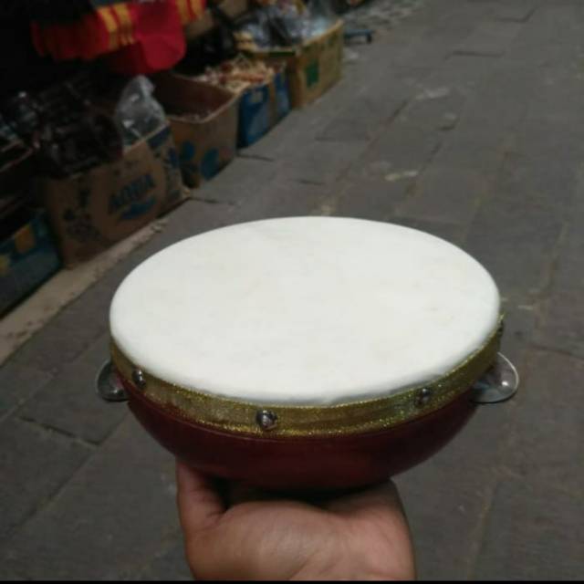 Alat Musik Qosidah Rebana Ecrek Ukuran Diameter 20 cm
