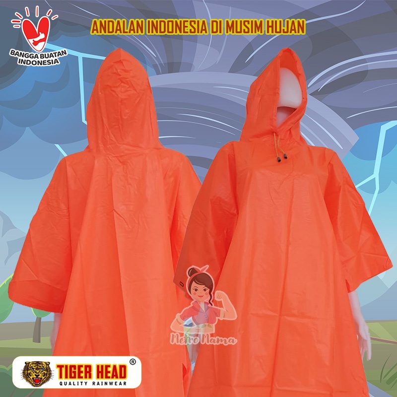 Jas Hujan PONCHO BIG TOP TIGER HEAD 68205 ORIGINAL Mantel Tebal Murah